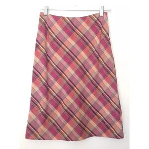 Banana Republic Plaid A-Line Skirt – Size 0 – Made in Italy